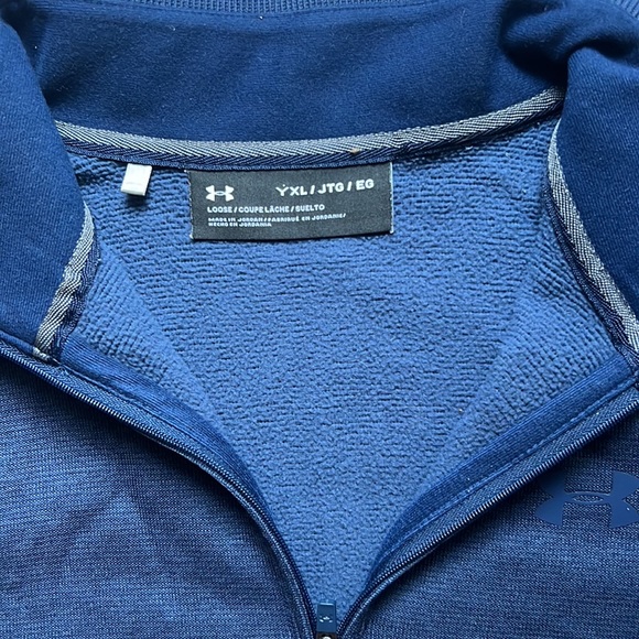 Dark Blue Under Armour Storm 1/4 Zip - Picture 2 of 3